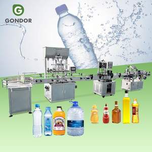 Máquina de llenado de líneas de embotellado para botellas de vidrio pequeñas con cuello giratorio, para champú, aceite de oliva y pegamento, apta para líquidos calientes - Product Image 1