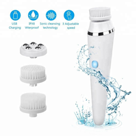 Brosse nettoyante électrique pour le visage, démaquillante, massante, nettoyage en profondeur, 3 vitesses, étanche IPX7, masseur facial