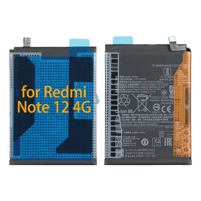 Lithium Ion Polymer Battery 5000mAh BN5M Replacement for Redmi Note 12 Mobile Phone-Brand New in Stock