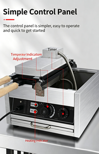 Machine à gaufres de poisson électrique en acier inoxydable à 12 trous, neuve, pour les collations Jetters et usage professionnel - Product Image 4