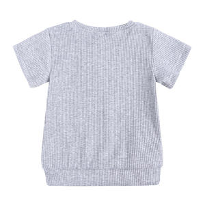 Deux ensembles de vêtements pour bébé, vêtements décontractés pour nouveau-nés, combinaisons en coton côtelé pour bébés, ensembles deux pièces unisexes pour filles et garçons, été - Product Image 3