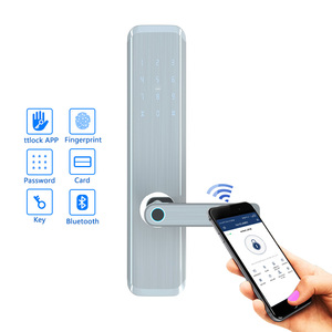 Orbita-cerradura electrónica para puerta con plataforma <span class=keywords><strong>Icloud</strong></span>, bloqueo de puerta de alta calidad con aplicación de Color negro, desbloqueo remoto por huella dactilar - Product Image 1