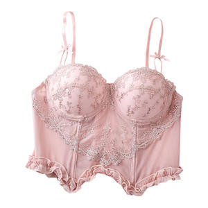 Maßanfertigung Reife Damen Satin Stickerei Erotische Transparente Unterwäsche 2024 Modenschau Luxus-Lingerie Mittlere Formgebung 3 - Product Image 1