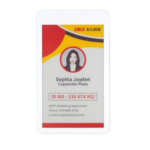 Badge intelligent DKE avec écran e-ink ultra-fin de 3,97 pouces et 4 couleurs, carte de visite numérique, badge de travail électronique - Product Image 1
