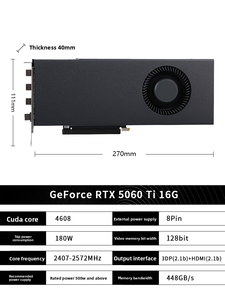 การ์ดจอแยก RTX 5060 TI รุ่น Turbo-cooled 8 Wushuang Edition สำหรับเล่นเกมอีสปอร์ตและการเรนเดอร์บนเดสก์ท็อป ดีไซน์ Turbo-Cooled ที่ได้รับการปรับปรุง - Product Image 4