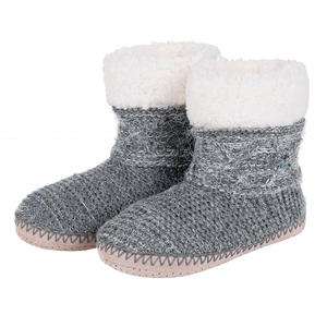 2024 Women Winter Floor Shoes Indoor Home <strong>Slippers</strong> <strong>Knitted</strong> Anti Skid Non-Slip Soft Warm <strong>Boots</strong> - Product Image 2
