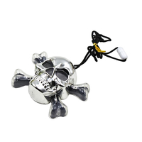 Collier LED en forme d'os pour Halloween, pendentif squelette qui brille dans le noir, décoration de fête, cadeau