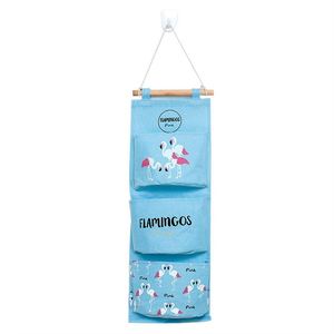 Organisateur mural en toile à suspendre sur la porte, sacs de rangement pliables écologiques pour dessins animés - Product Image 2