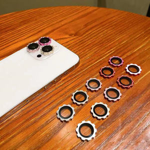 Bouchon à vis caméra lentille <span class=keywords><strong>Film</strong></span> verre sur iPhone 16 15 14 13 12 11 Pro Max Plus Mini anneau en métal caméra protecteur pour dos Capa - Product Image 6