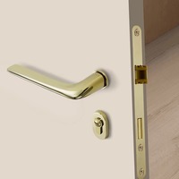 Serrure de porte moderne minimaliste italienne en alliage de zinc blanc, poignée à levier magnétique silencieuse, quincaillerie intérieure écologique pour chambre à coucher