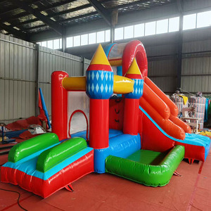 <strong>Funny</strong> Design 4m*6m <strong>inflatable</strong> Castle with <strong>Slide</strong> and <strong>Pool</strong> kids jumping castle strong 0.55mm PVC - Product Image 3