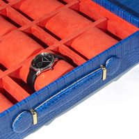 FORTE Nouvelles boîtes à bijoux d'affichage de montre en cuir de crocodile de luxe Organisateurs haut de gamme