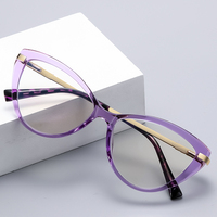 Gafas de Metal TR90 para mujer, lentes de ojo de gato con luz azul, lentes ópticas de ordenador, montura, 2022