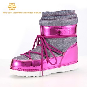 <span class=keywords><strong>Botas</strong></span> de <span class=keywords><strong>Nieve</strong></span> Impermeables de Caña Alta para Mujer - Color Brillante, Calidad de Exportación, Antideslizantes, Forro Polar Cálido, Acolchado Adicional para la <span class=keywords><strong>Nieve</strong></span> Invernal - Product Image 5