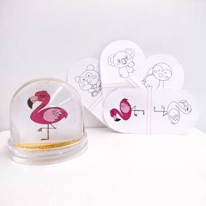 ของเล่นวาดภาพลูกโลกหิมะสำหรับเด็กขนาด9*9*8.5ซม. แบบทำมือ - Product Image 5