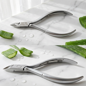 KS-02 KSA กรรไกรตัดเล็บสแตนเลส ปากกว้าง ใบมีดแบนตรง ทนทาน สำหรับมืออาชีพ - Product Image 3