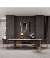 Ensemble de table à manger 12 places en bois et acier inoxydable, meuble de maison