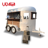 Vintage Mobile Bar Extérieur Horsebox Remorque Dessert Crème Glacée Vending Cart Café Cheval Remorque Food Truck
