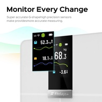 Balance de salle de bain numérique de haute précision avec fonction IMC en verre trempé WIFI Analyseur international Mode Capacité de poids de 180kg