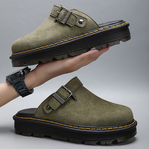 Mocassini Aperti sul Retro <span class=keywords><strong>in</strong></span> Vera Pelle da <span class=keywords><strong>Uomo</strong></span> e Donna | Sabot con Suola Spessa e Sandali Casual alla Moda - Product Image 2