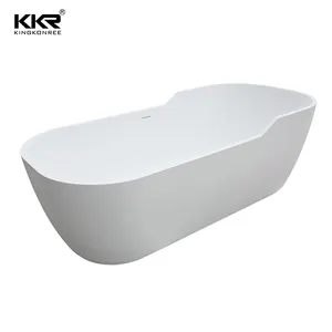 Kingkonree亚克力固体表面浴缸独立式浴室浴缸，适合豪华酒店项目家庭使用