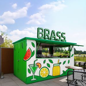 ร้านค้าสำเร็จรูปจากตู้คอนเทนเนอร์ขนส่งสินค้าขนาด 20 ฟุต แข็งแรง ทนทาน หรูหรา ทันสมัย เหมาะสำหรับร้านอาหารกลางแจ้ง ครัวเคลื่อนที่ บาร์ - Product Image 2