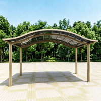 Abri de voiture moderne en aluminium avec toit en polycarbonate sur mesure, protection UV, taille et couleur personnalisées, pour maison, garage, extérieur, cour, villa, stationnement