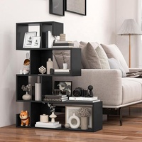 Etagere noir maison bibliothèque bibliothèque murale support séparateur de pièce avec étagères armoires bibliothèque