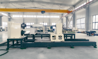 Machine d'enroulement de filaments pour cylindres de gaz horizontaux CNC avec contrôle automatisé de la tension d'inflation