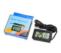 Mini Elektronisches Digitalthermometer mit LCD-Anzeige und Sondenkabel für Thermostat, Ofen, Gefrierschrank, Aquarium, Haustier-Inkubatoren