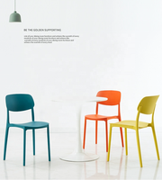 Chaises de salle à manger empilables modernes, chaises en polypropylène bon marché, chaises en plastique pour cuisine, café, bistrot, pour un usage domestique