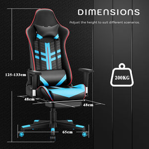 2025 vendita calda bianco e nero sedie da ufficio massaggio <span class=keywords><strong>sedia</strong></span> da gioco PC con poggiapiedi ergonomico lusso senza <span class=keywords><strong>recensioni</strong></span> ancora - Product Image 2