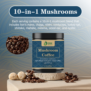 Factory Direct Mushroom Coffee Sodium Powder Support Custom Mushrooms High Brain Immune Health Shiitake 10 Functional Coffee - Product Image 4