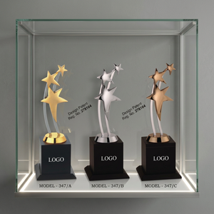 Trofeo Estrella Diseñado para Premios de Excelencia, Metal Fundido a Presión, Tema Competitivo, Portátil, Grabado Láser, Impresión UV - Product Image 1