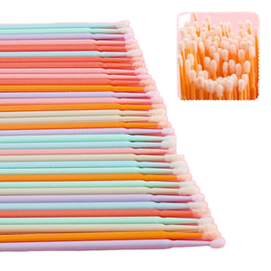 Microcepillo de Algodón Ecológico para Limpieza de Extensiones de Pestañas, Aplicador Desechable Sin Pelusas, Herramienta para Remover Pegamento de Pestañas - Product Image 5