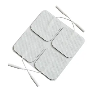 Pigtail Electrode Pad Square 2 inch TENS Unit Electrode Message Pad for EMS Machine Unit