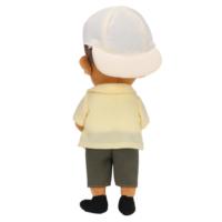 Peluche personnalisée en forme de personnage humain, figurine homme, jouet en peluche avec casquette, vêtements amovibles, mascotte en peluche douce, cadeau