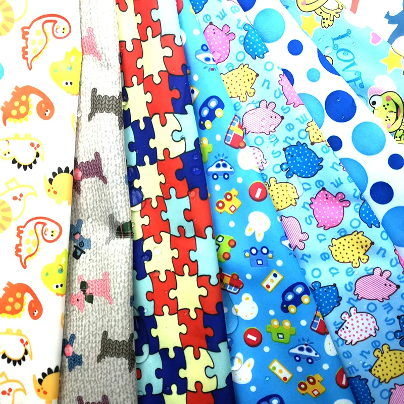 Waterproof Breathable Printed PUL TPU Fabric Minky Plush Pul Fabric for Cloth Diapers