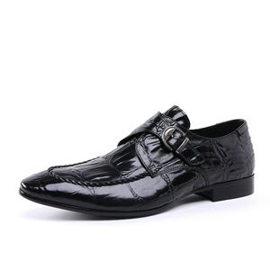 Chaussures décontractées à plateforme de haute qualité au design classique pour hommes, en cuir véritable, chaussures décontractées pour affaires, chaussures en cuir brillant pour hommes - Product Image 3
