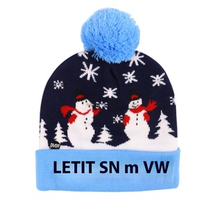 Automne hiver mode 3D broderie acrylique tricoté chapeau unisexe adulte noël haut de gamme renne motif <span class=keywords><strong>Image</strong></span> Style - Product Image 6