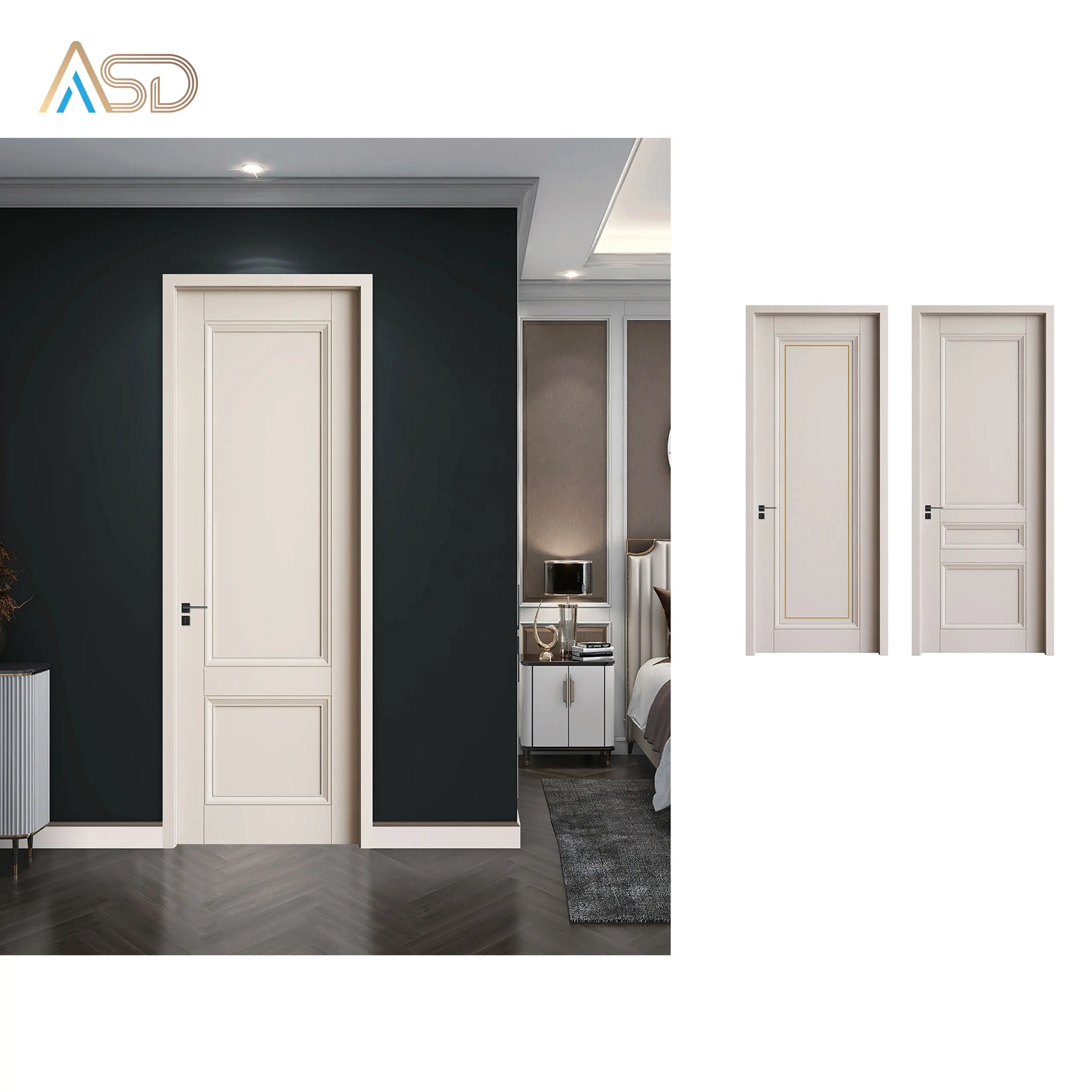 Современный белый простой деревянный качели межкомнатные двери сарая с новым дизайном водонепроницаемый фанерный материал для квартир