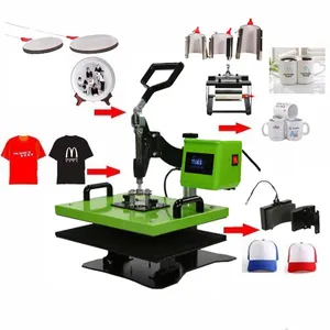 Factory direct sale combo heat press 5 in 1 heat press machine with sports bottle station HP5in1-3 29x38