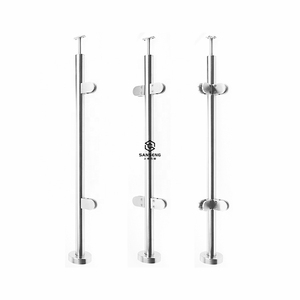 Balustrades de <span class=keywords><strong>terrasse</strong></span> et de balcon DIY économiques en laiton, acier inoxydable et verre, avec design moderne et résistance à la rouille - Product Image 1