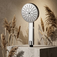 Accessoires de douche TM-2402, pomme de douche à effet pluie, plastique ABS chromé, économie d'eau, nouvelle pomme de douche