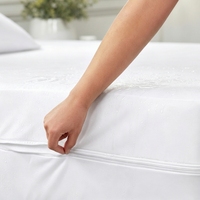 Protège-matelas imperméable de qualité hôtelière à 6 côtés avec fermeture éclair, anti-punaises de lit et anti-acariens, vente en gros directe usine