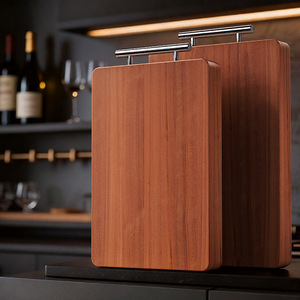 Double-Sided Ebony Wood Cutting Board Rectangle Anti-Bacterial Anti-Mold With Handle Kitchen Chopping Block - Product Image 2
