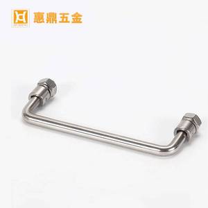 Poignée de porte en acier inoxydable Hui Ding en forme de U 506 L90 pour portes d'armoires, chromée, usage industriel - Product Image 2