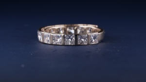 Bague en or massif 14 carats avec diamant synthétique pour femme, bague de fiançailles scintillante avec diamant créé en laboratoire, bijou élégant, cadeau - Product Image 3