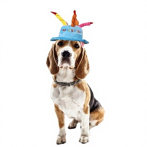 Nouveauté : Chapeau pour <span class=keywords><strong>chien</strong></span> en coton écologique, amusant, en forme de gâteau d'<span class=keywords><strong>anniversaire</strong></span>, solide et doux - Product Image 2