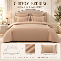 Ensemble de draps de lit d'hôtel 100 % coton respirant et infroissable, personnalisable avec broderie, idéal pour cadeau de mariage